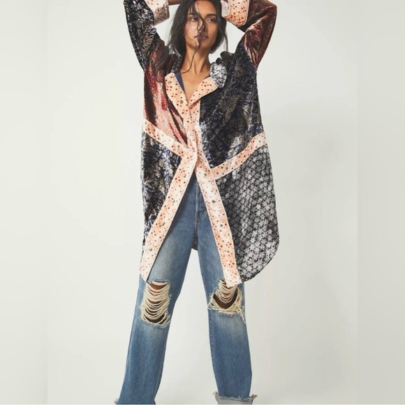 We The Free Tops - We the free People Vancouver  Stylish Multicolor Long Coat